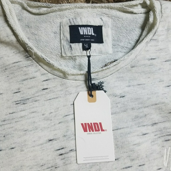 NWT French Melange Rip Tee by VANDAL COLLECTIVE, L - Picture 5 of 8